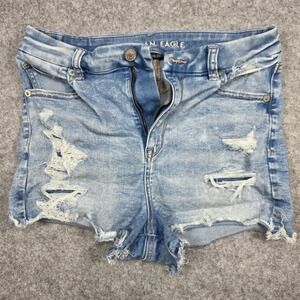 American Eagle Jeans Womens 8 Blue Ne(x)t Level Stretch Distressed